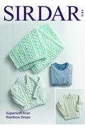 Leaflet 5183 -Sirdar Aran (10 ply) jumper and blanket 0 -7 yrs