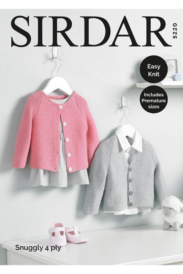Leaflet 5220 - Sirdar Snuggly 4 Ply cardigan