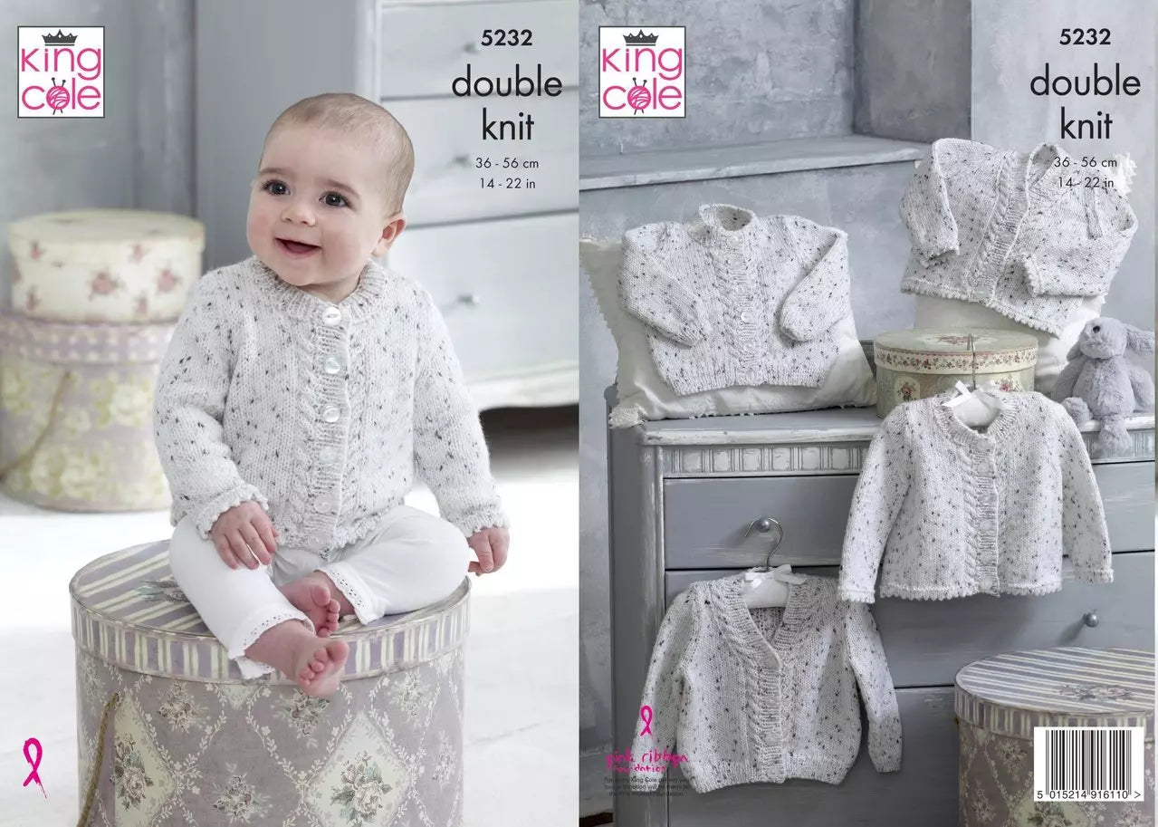 Leaflet 5232 - King Cole DK cardigans