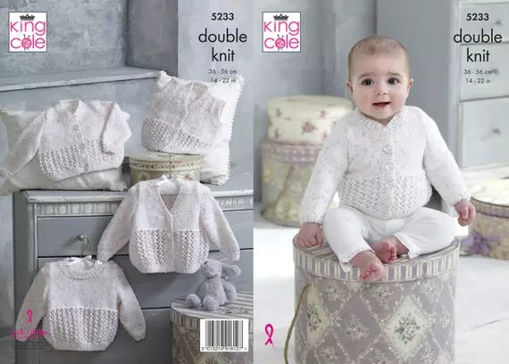 Leaflet 5233 - King Cole DK cardigans, waistcoat & jumper