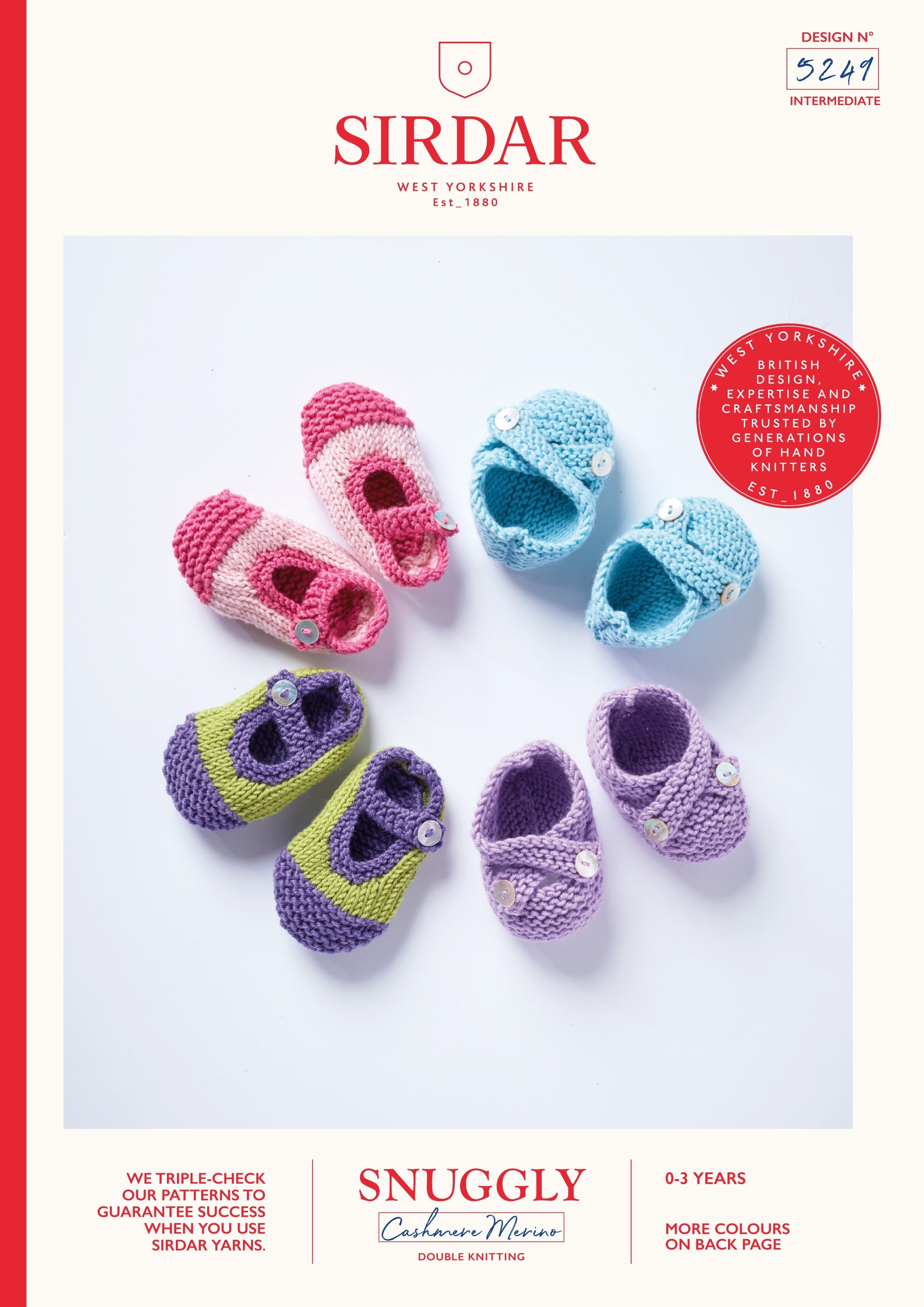 Leaflet 5249 - Sirdar dk baby shoes