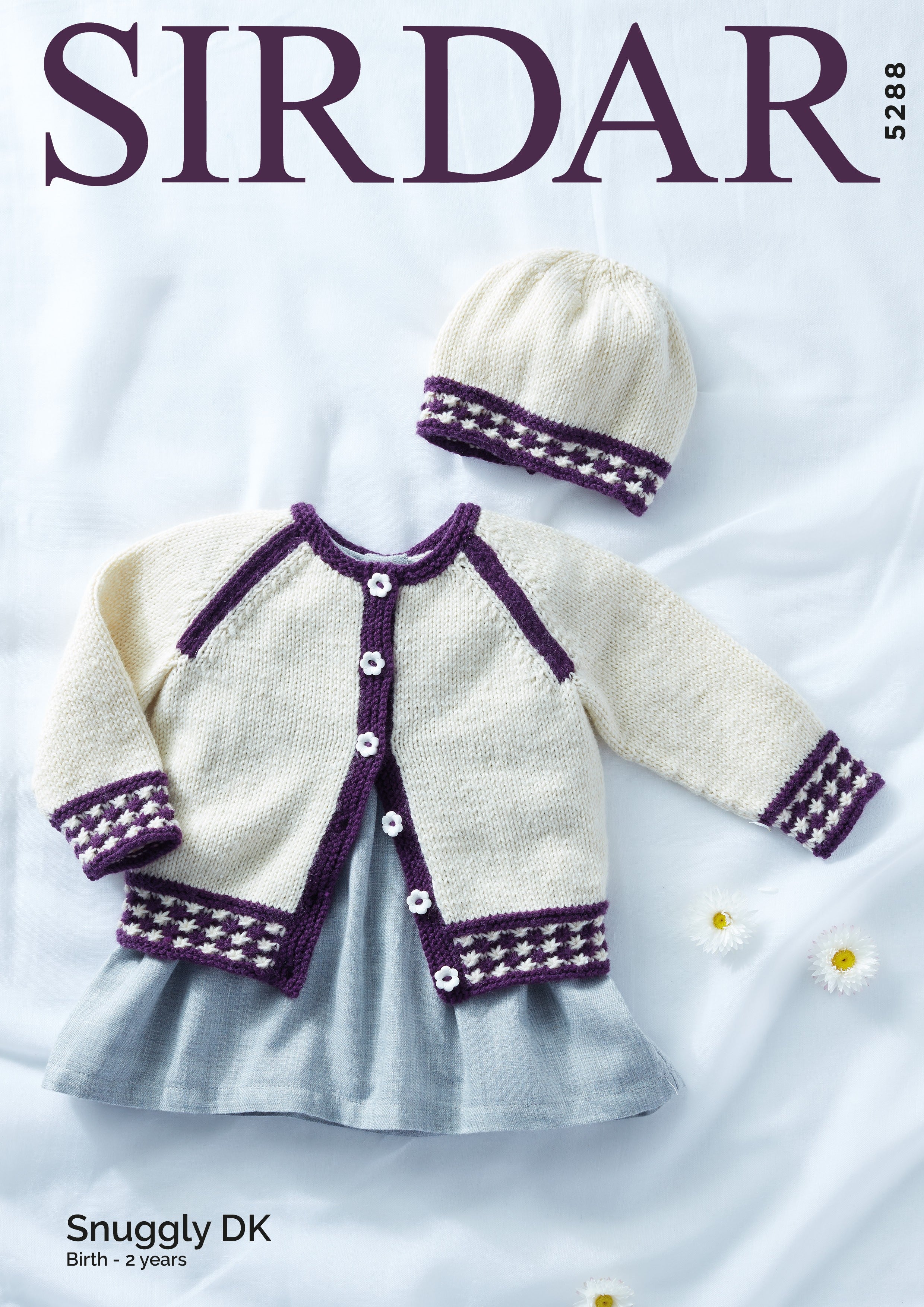 Leaflet 5288 - Sirdar Snuggly DK cardigan & hat