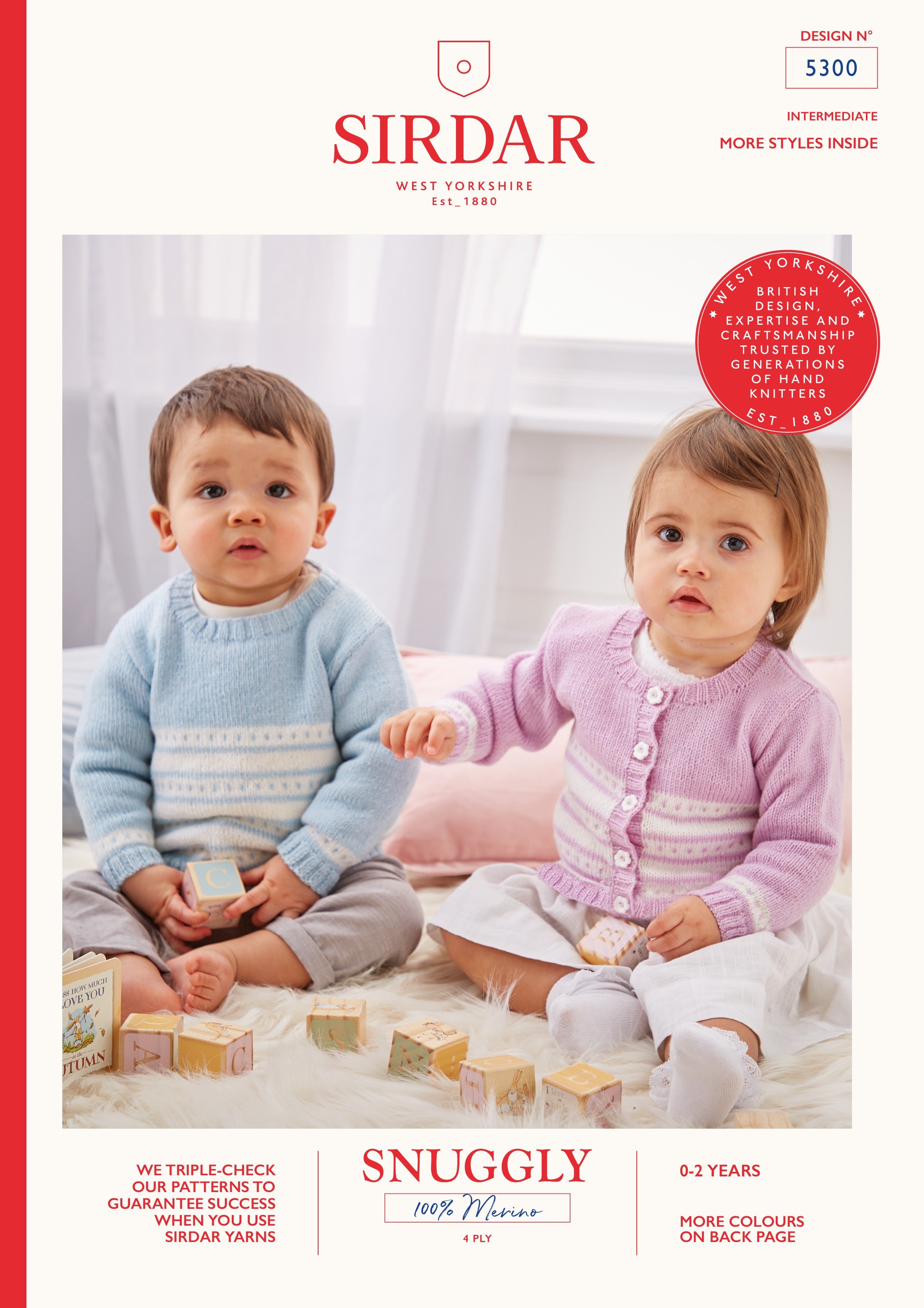 Leaflet 5300 - Sirdar 4 Ply jumper & cardigan