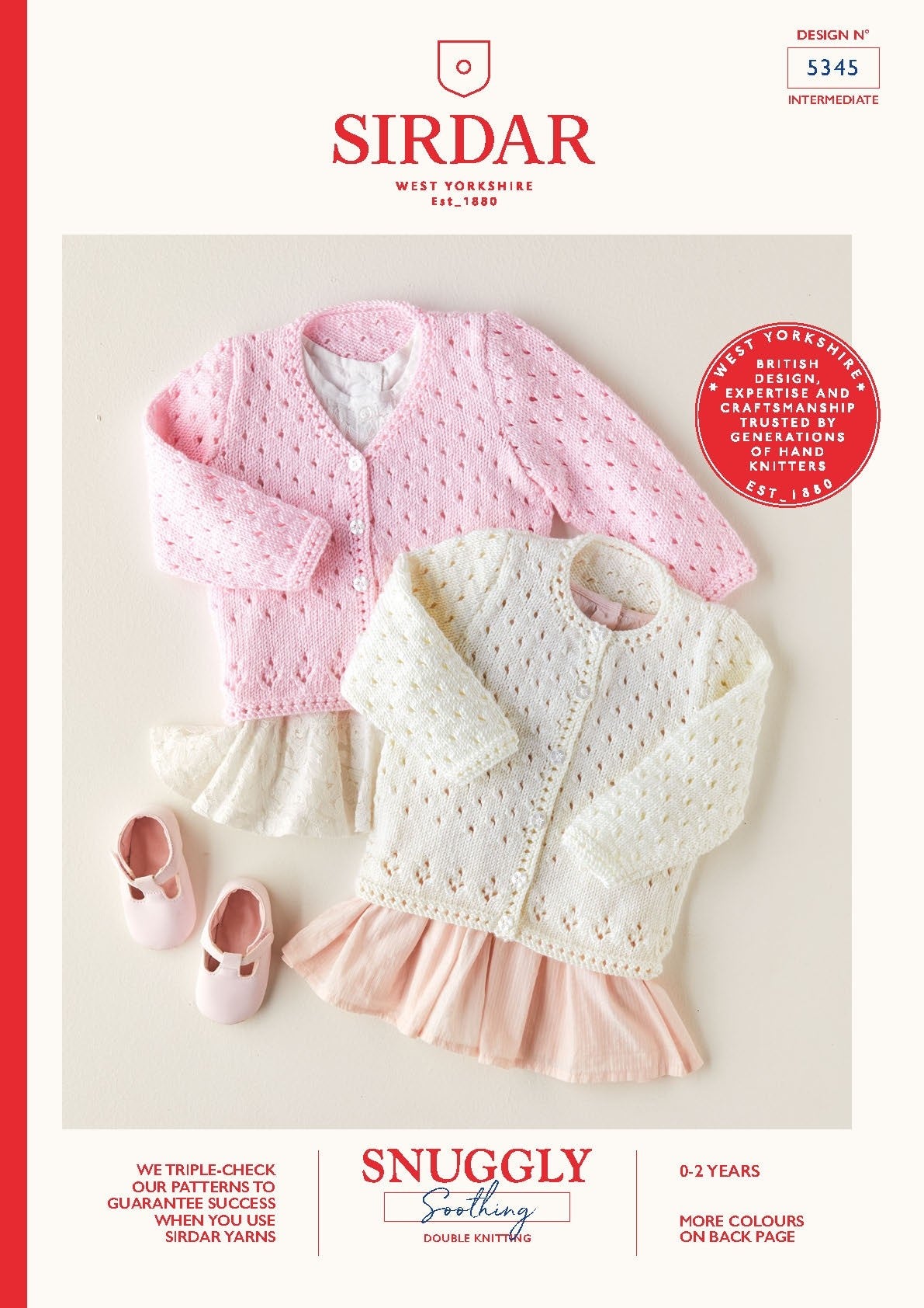 Leaflet 5345 - Sirdar 8 Ply cardigan