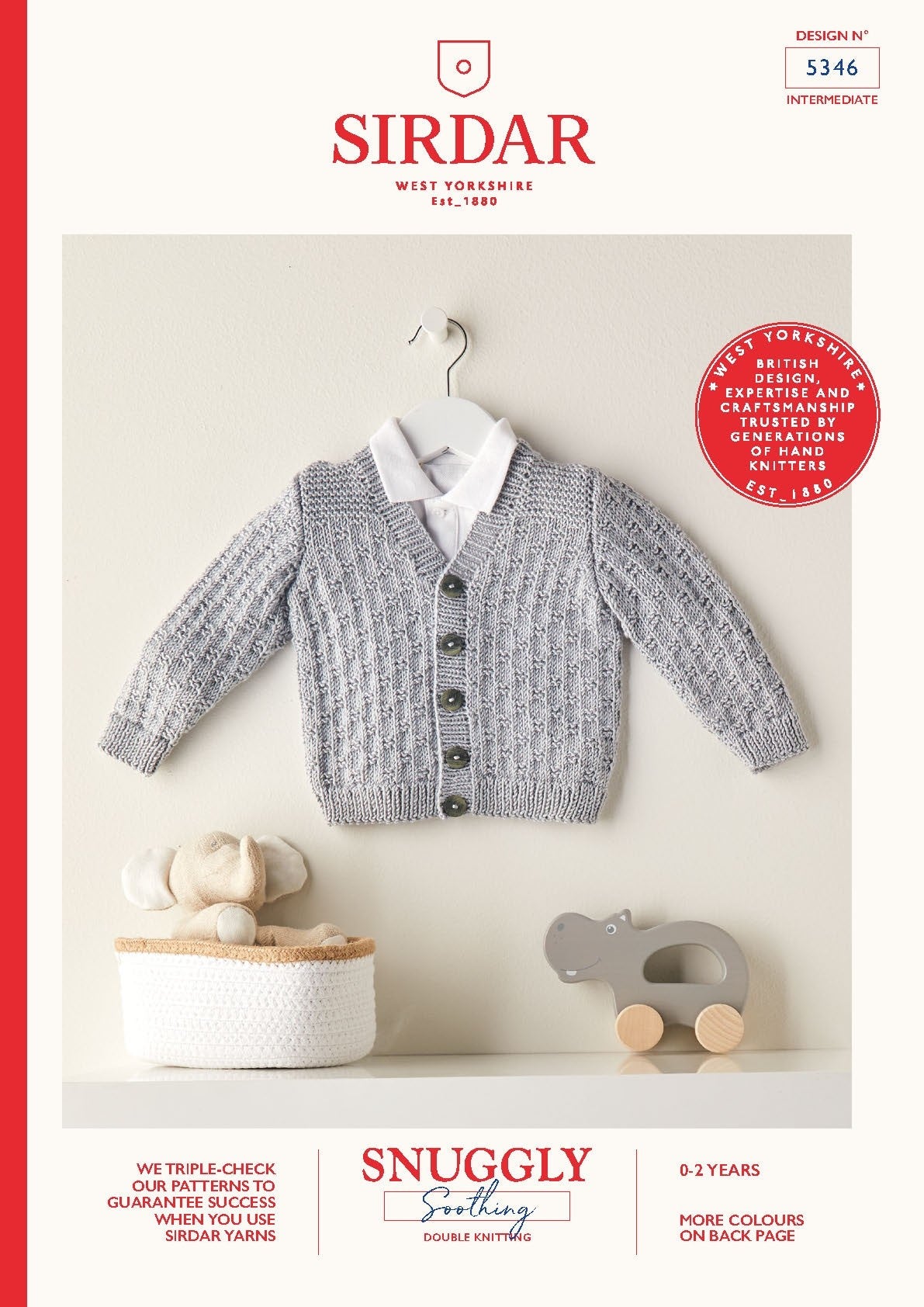 Leaflet 5346 - Sirdar 8 Ply cardigan