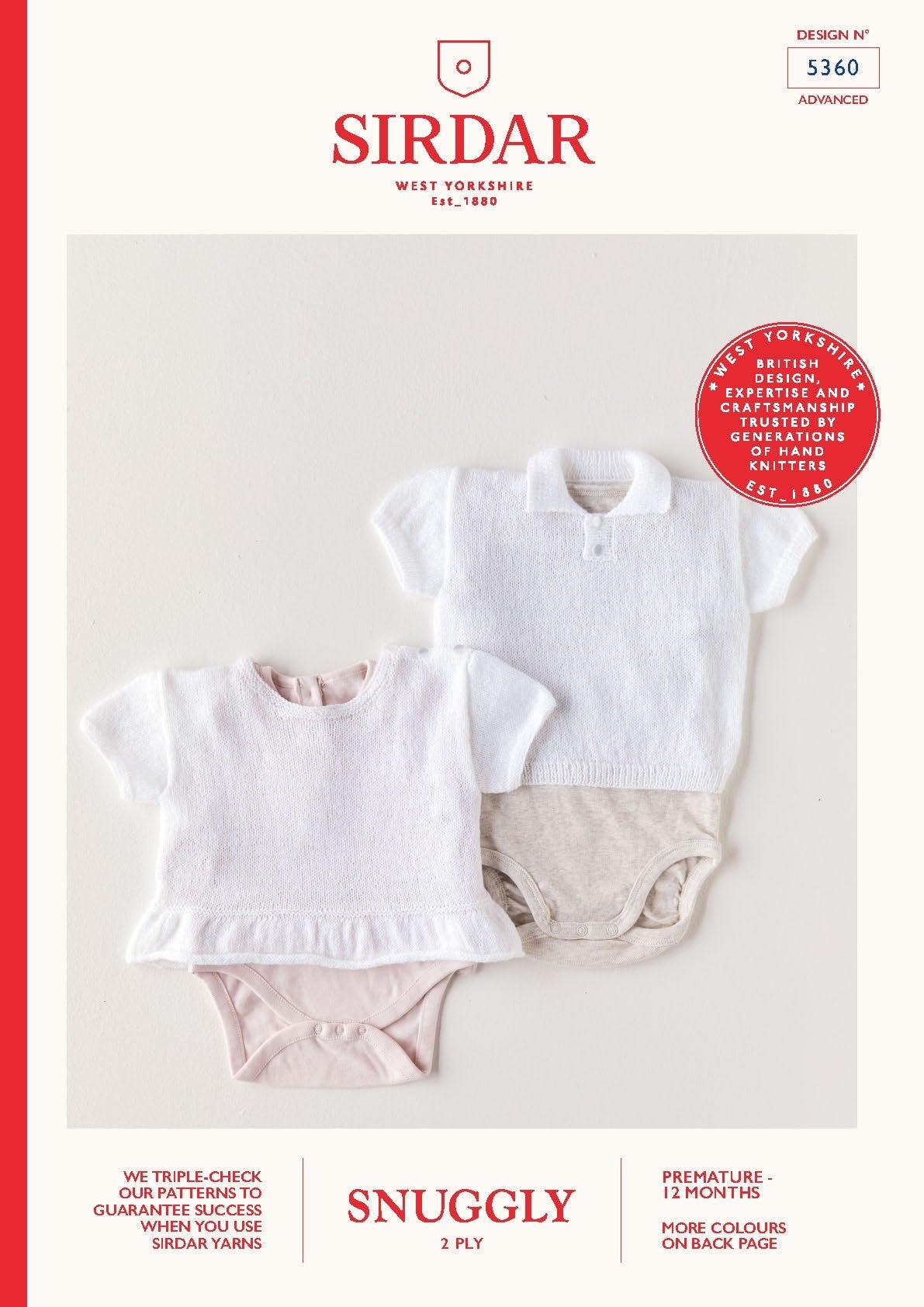 Leaflet 5360 - Sirdar Snuggly 2 Ply short sleeve top