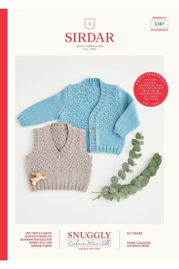 Leaflet 5387 - Sirdar DK Cardigan & vest