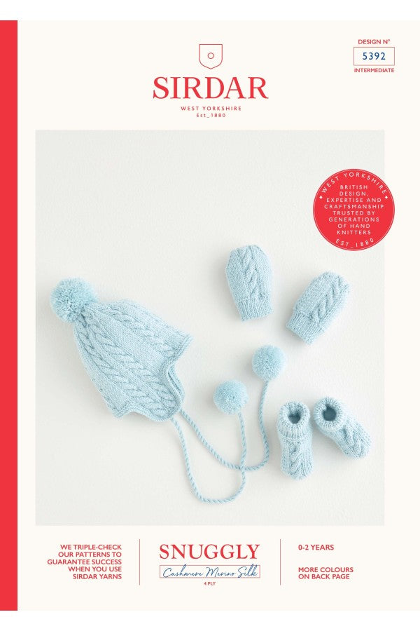 Leaflet 5392 - Sirdar 4 Ply hat, bootees & mitts