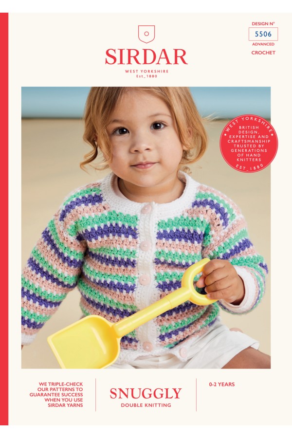 Leaflet 5506 - Sirdar DK Crochet cardigan