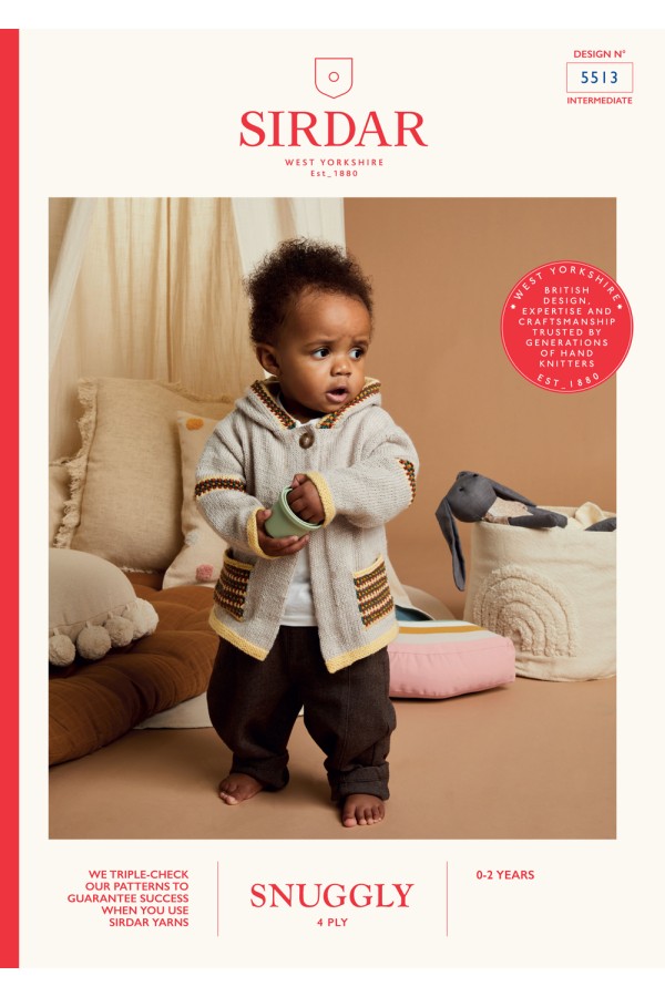 Leaflet 5513 - Sirdar 4 Ply coat with hood