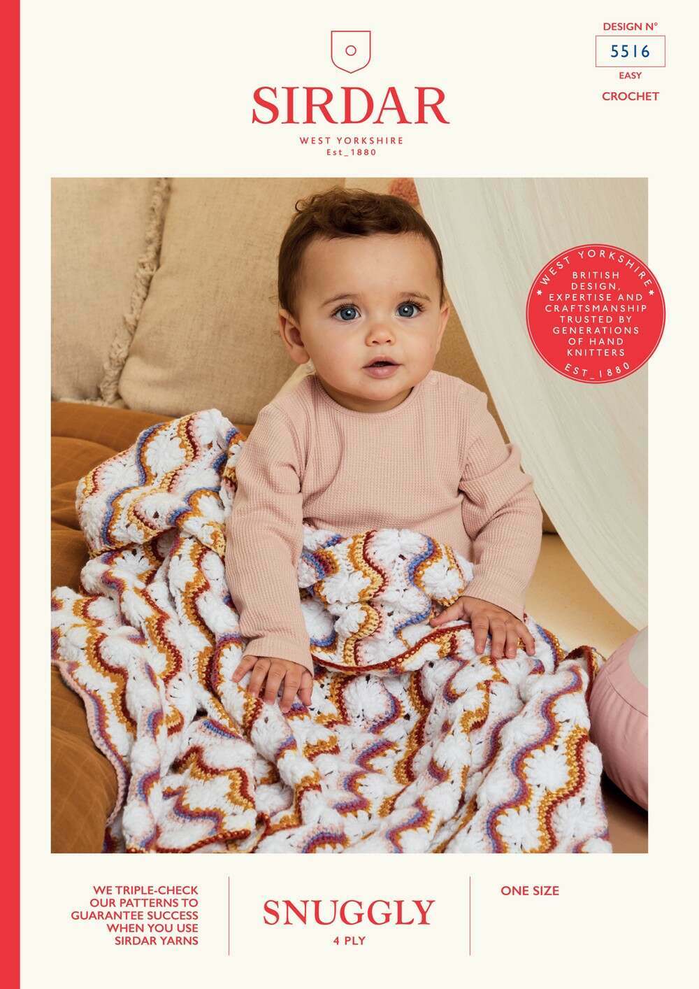 Leaflet 5516 - Sirdar Crochet 4 Ply Blanket