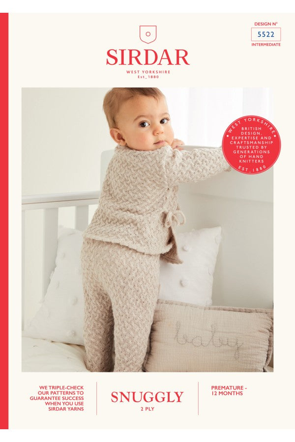 Leaflet 5522 - Sirdar Snuggly 2 Ply 2 wrap cardigan & leggings