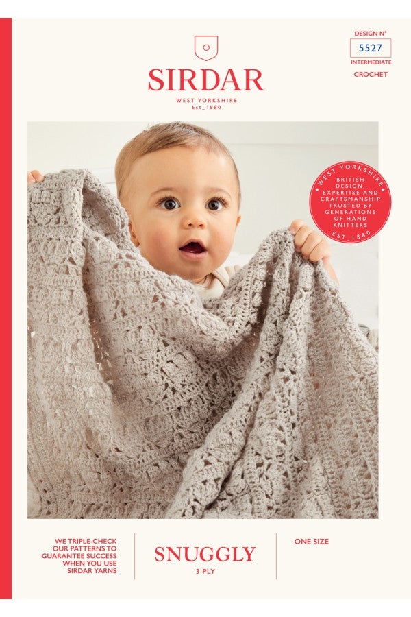 Leaflet 5527 - Sirdar Snuggly 3 Ply Crochet blanket