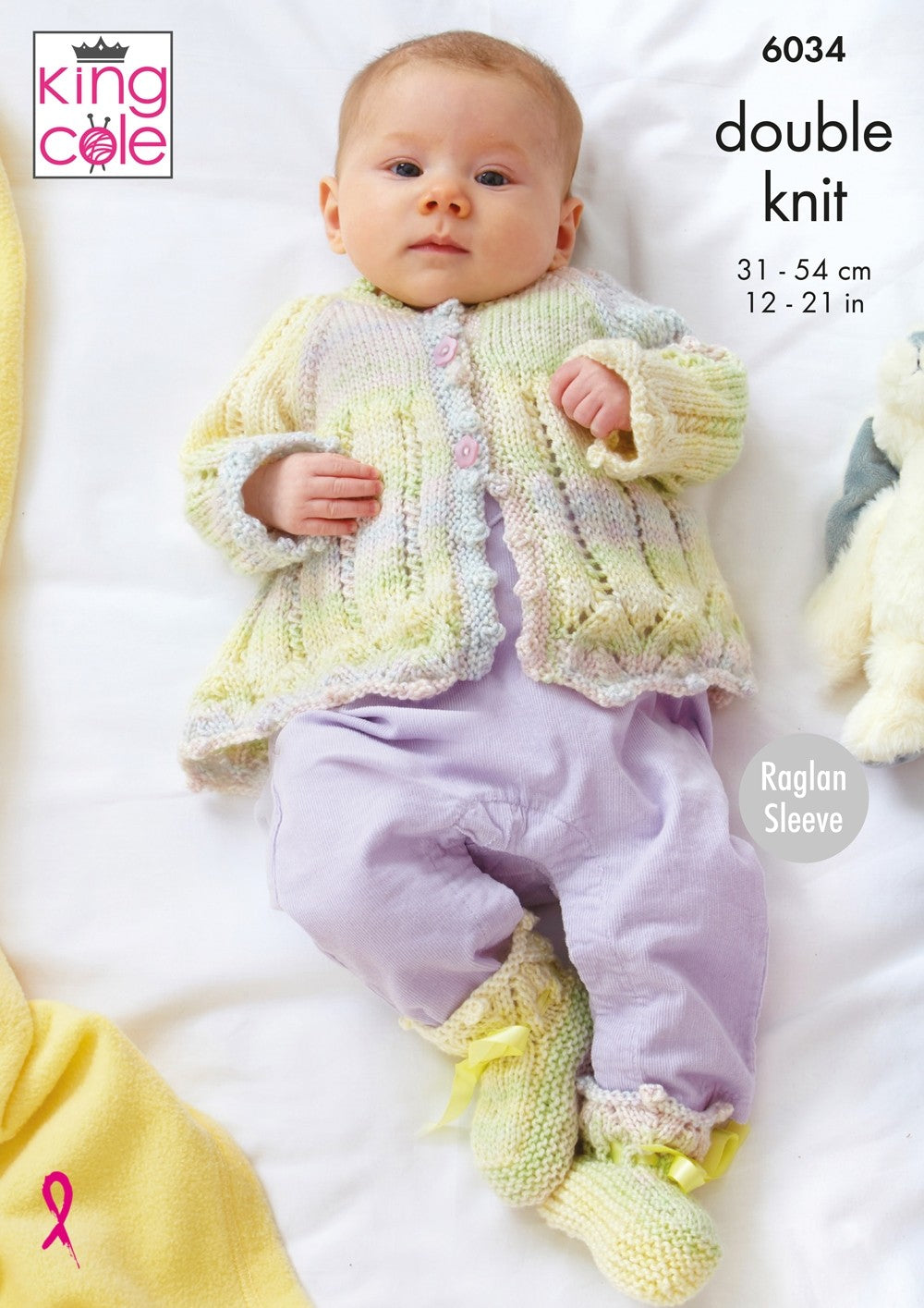 Leaflet 6034 - King Cole DK matinee jacket, cardigan & overtop