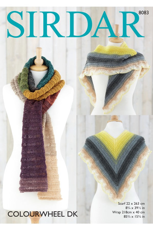 Leaflet 8083 - Sirdar DK scarf, wrap 