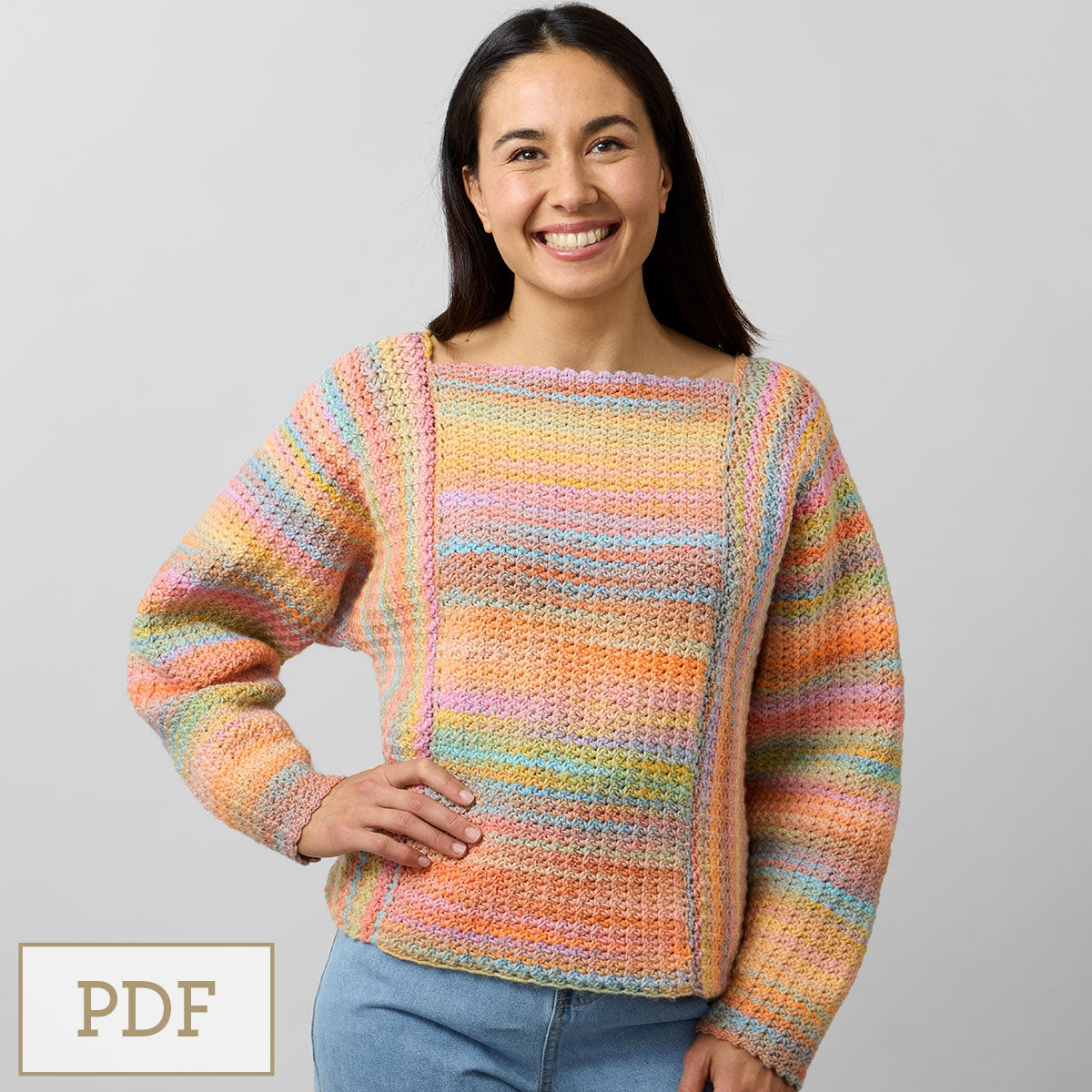 Leaflet 9009 - Patons Sunny Sierra - Crochet jumper PDF