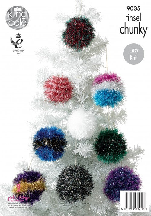 Leaflet 9035 - King Cole Tinsel Christmas tree & balls