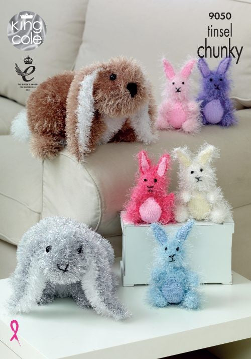 Leaflet 9050 - King Cole Tinsel rabbits