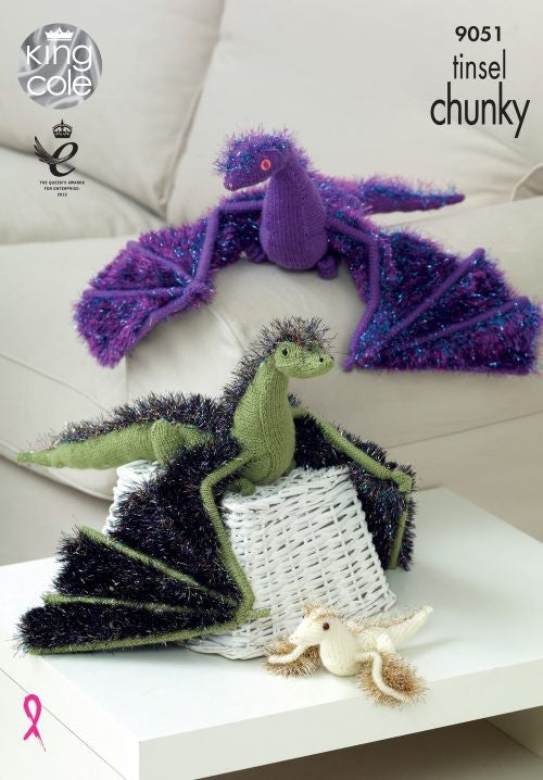 Leaflet 9051 - King Cole Tinsel dragon
