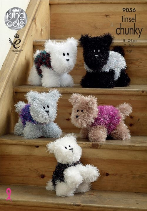 Leaflet 9056 - King Cole Tinsel dogs