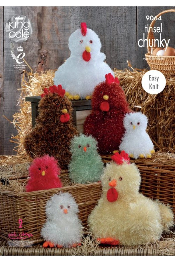 Leaflet 9064 - King Cole Tinsel chickens