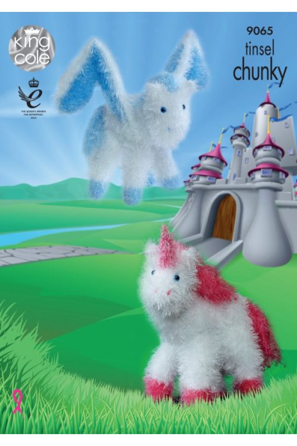 Leaflet 9065 - King Cole Tinsel unicorn & pegasus