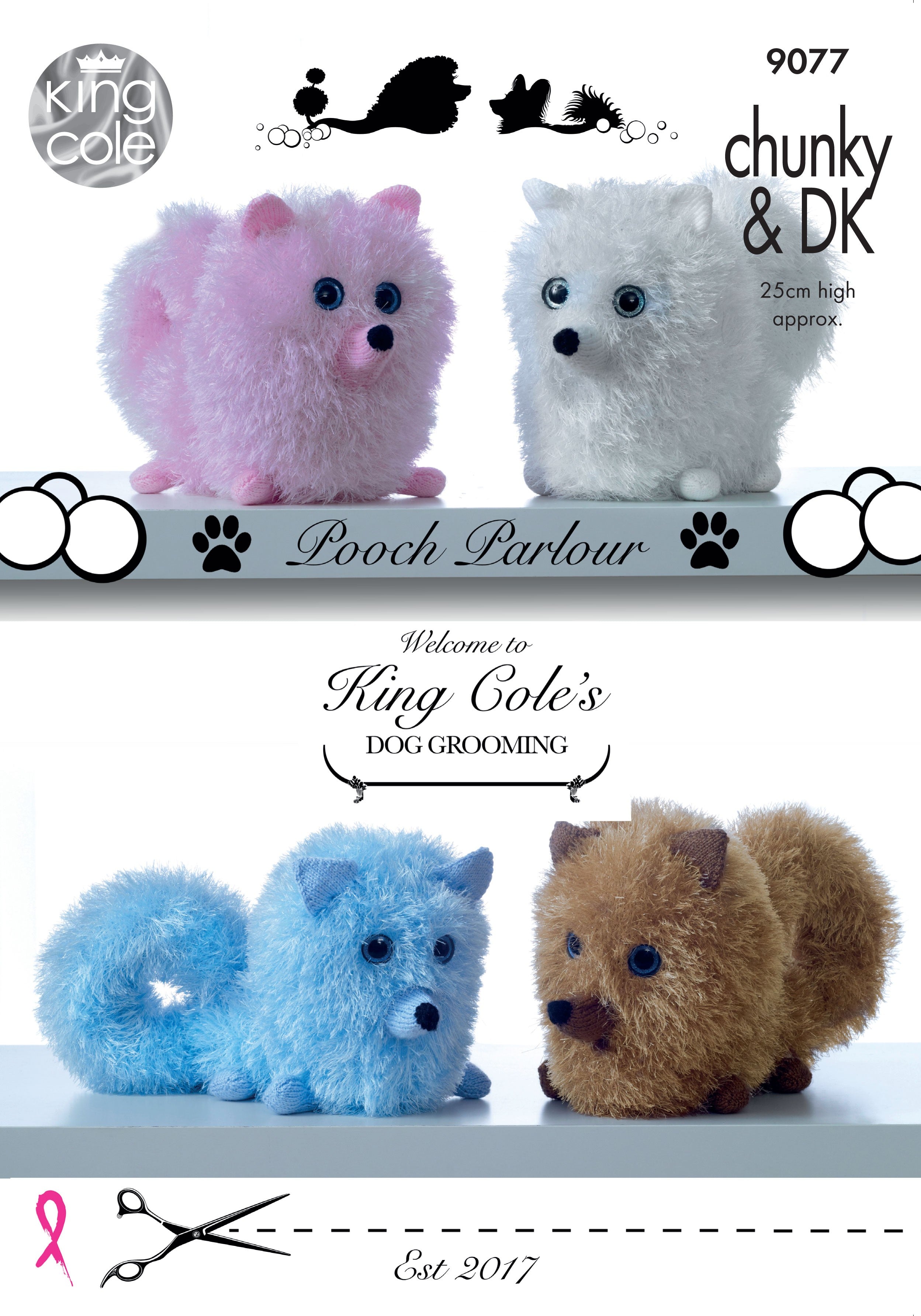 Leaflet 9077 - King Cole Tinsel pomeranian