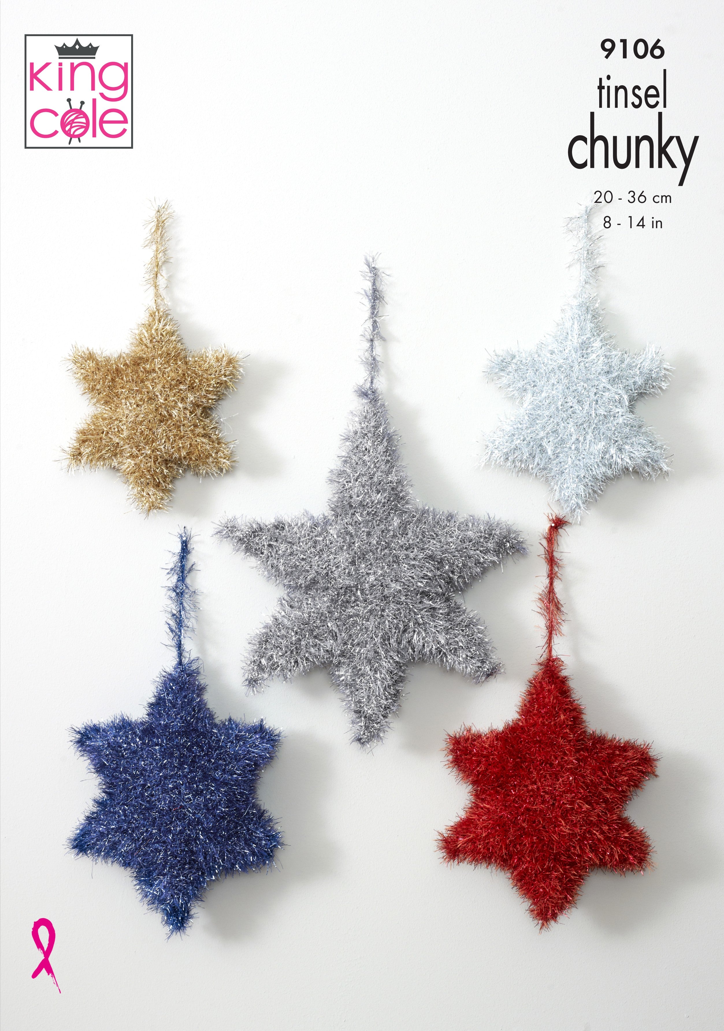 Leaflet 9106 - King Cole Tinsel stars