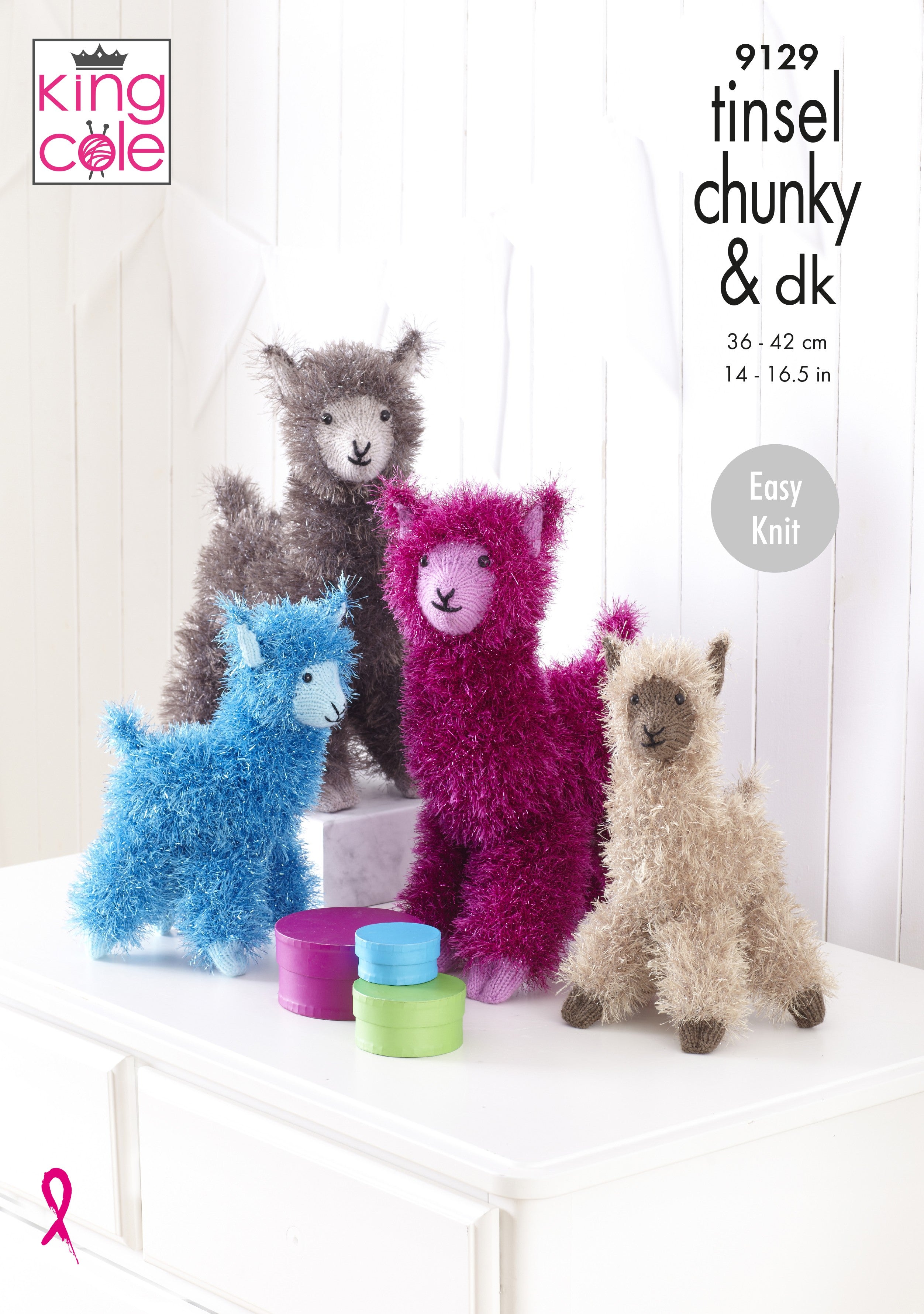 Leaflet 9129 - King Cole Tinsel alpacas