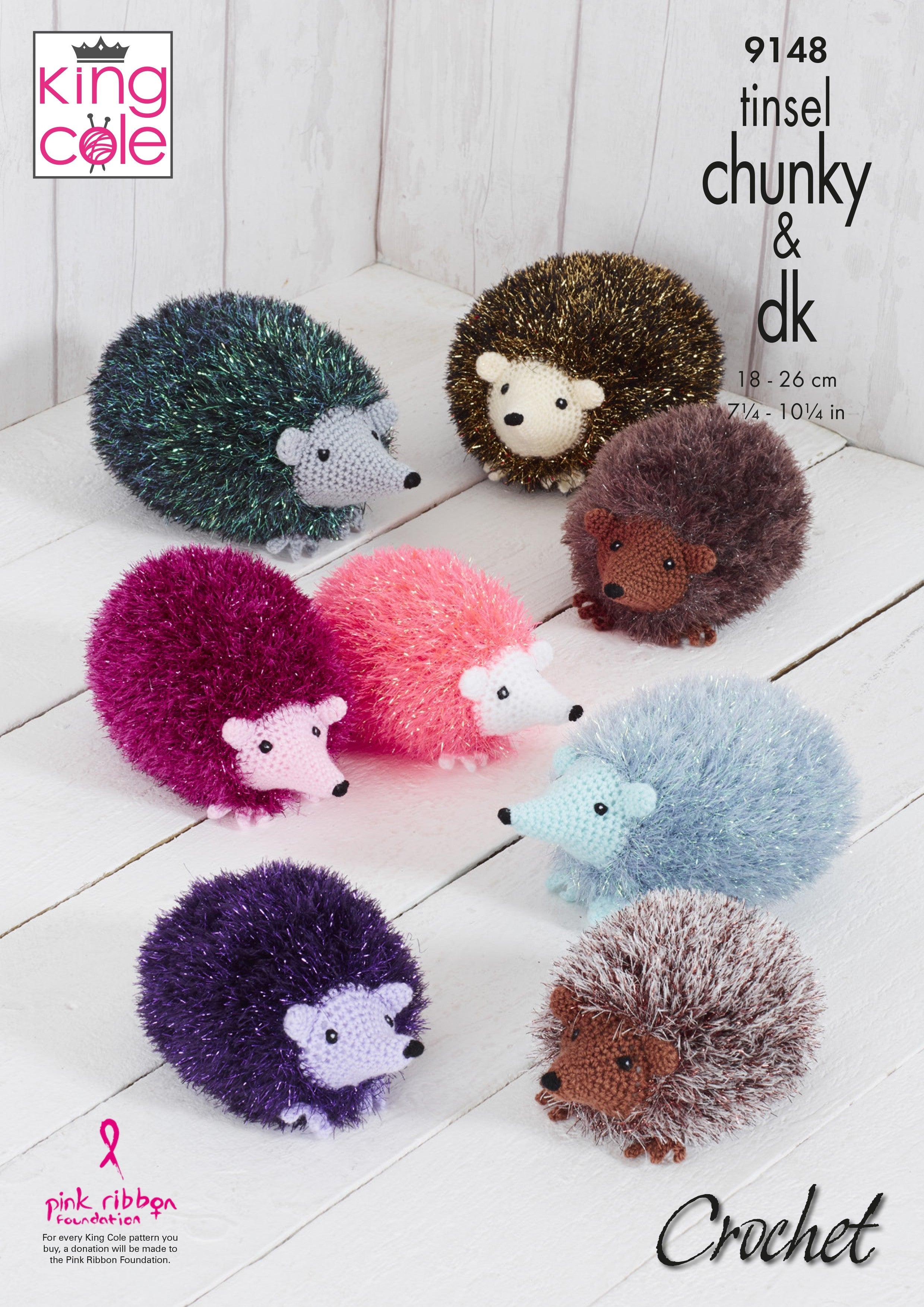 Leaflet 9148 - King Cole Tinsel hedgehogs