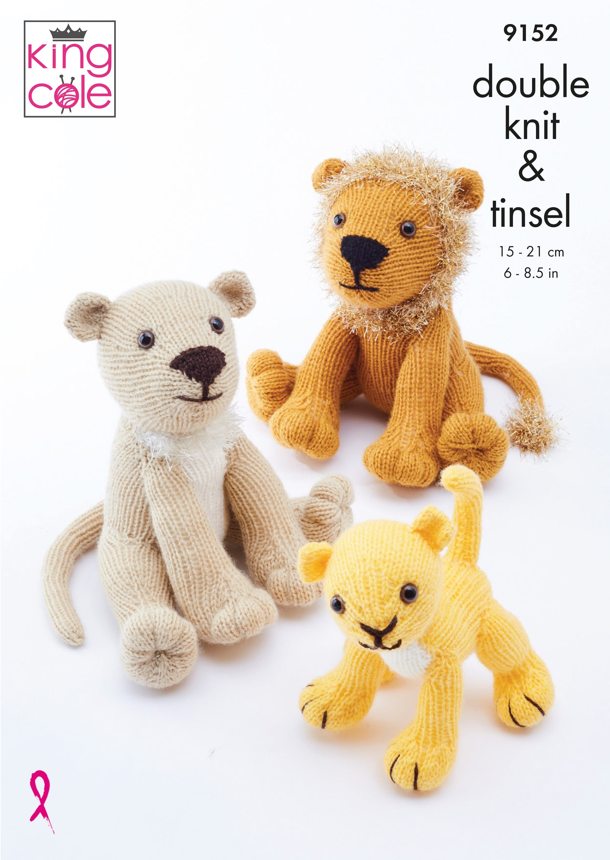 Leaflet 9152 - King Cole DK & Tinsel lions