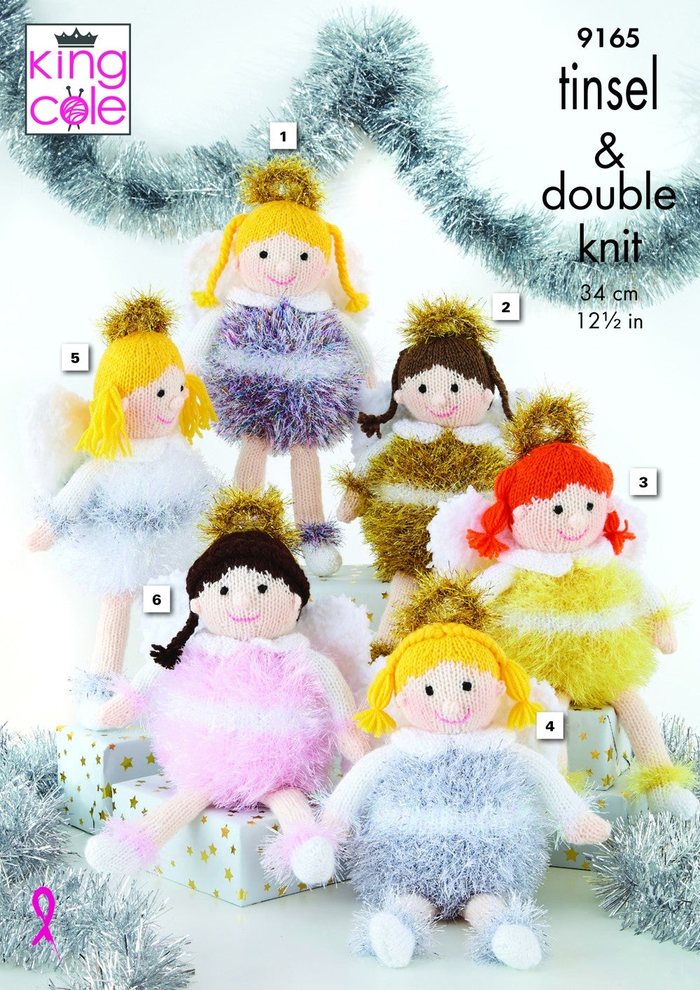 Leaflet 9165 - King Cole Tinsel & DK dolls