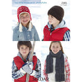 Leaflet 2365 - Sirdar 10ply hats, scarf & mittens 4-12 yrs
