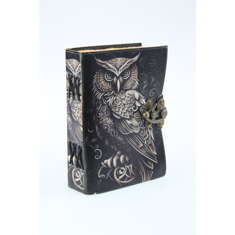 Leather Journal Owl (Brown) - JOUOWL57 - Mooroolbark Wool