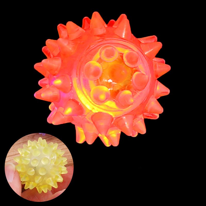 Light Up Spiky Ball-Yellow - Mooroolbark Wool