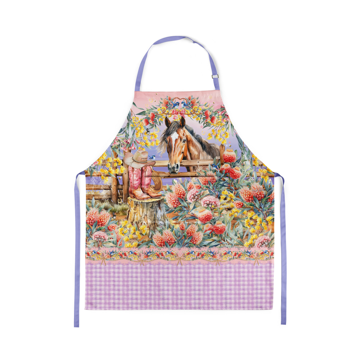 Lisa Pollock Apron - Country Dusk - AP30 - Mooroolbark Wool