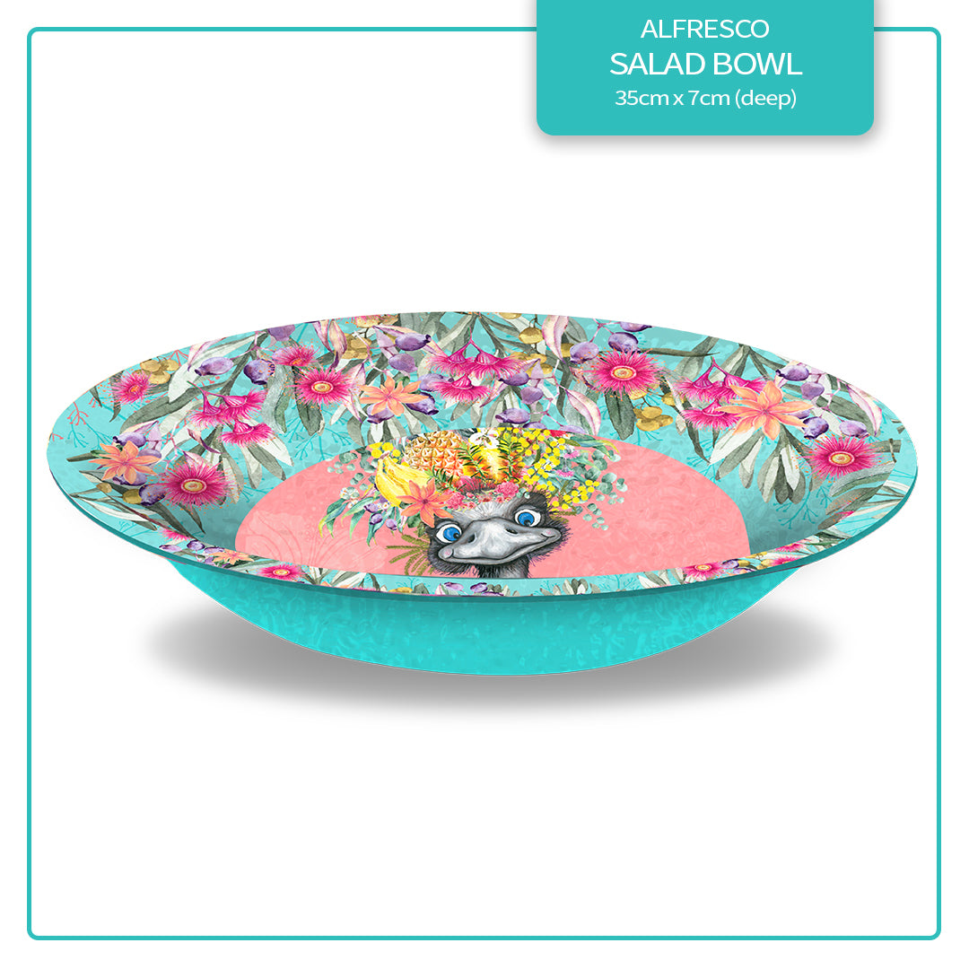 Lisa Pollock Melamine Salad Bowl Aussie Animals MBL02