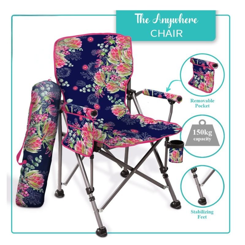 Lisa Pollock Camping Chair - Blush Beauty CHAIR3 - Mooroolbark Wool