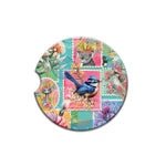Lisa Pollock Car Coaster Prertty Postage (Teal) - CCC197 - Mooroolbark Wool