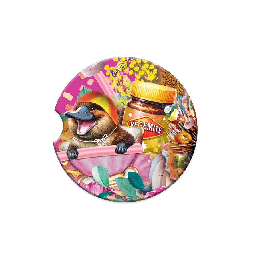 Lisa Pollock Car Coaster Vegemite Platypus CCC159