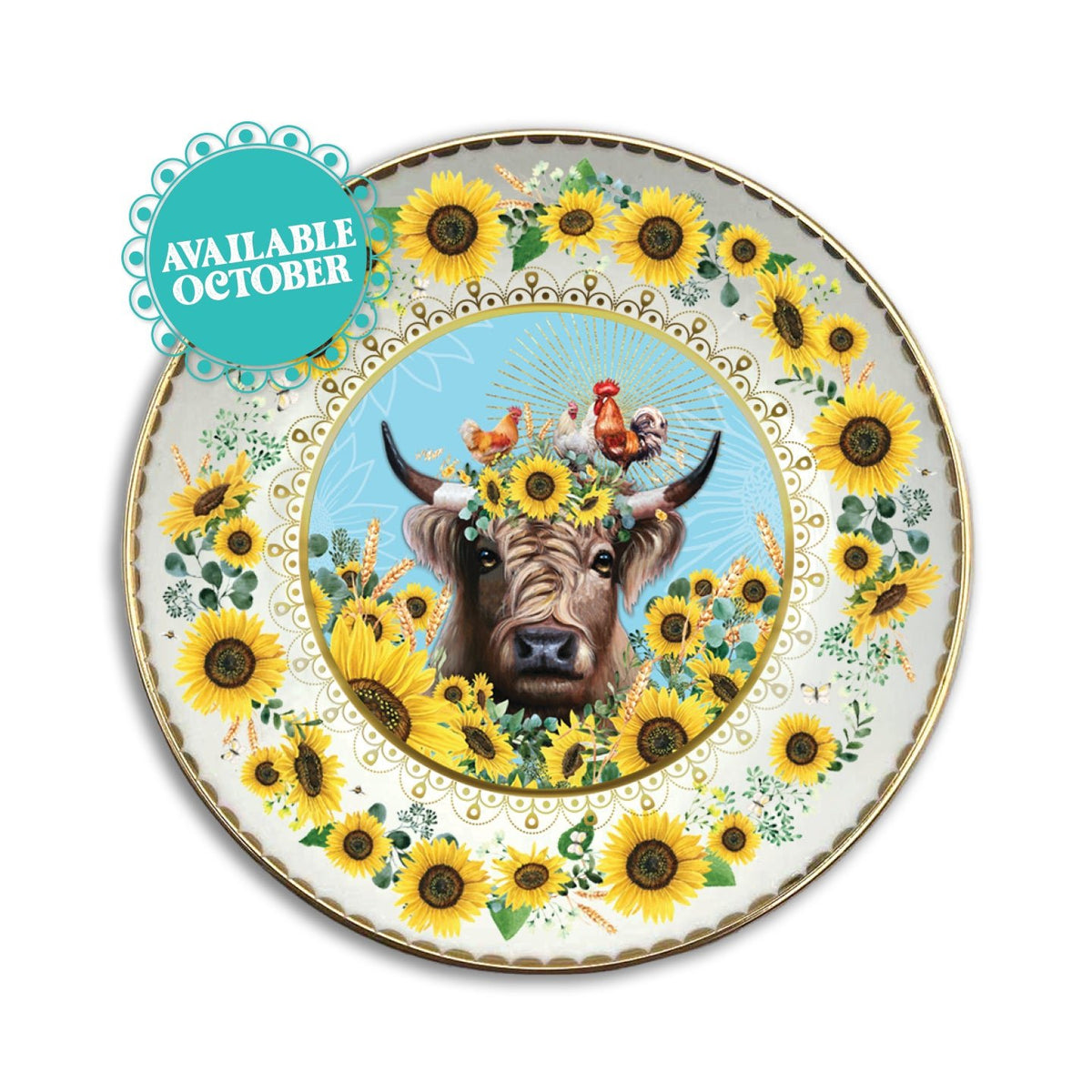 Lisa Pollock Ceramic Trinket Dish-Sunny Highland- CTD06 - Mooroolbark Wool