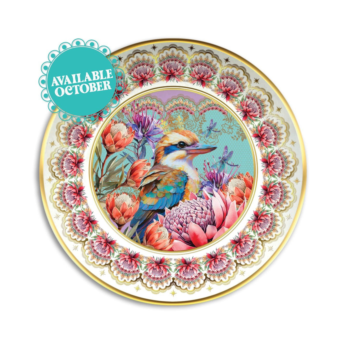 Lisa Pollock Ceramic Trinket Dish-Vintage Kookas - CTD02 - Mooroolbark Wool