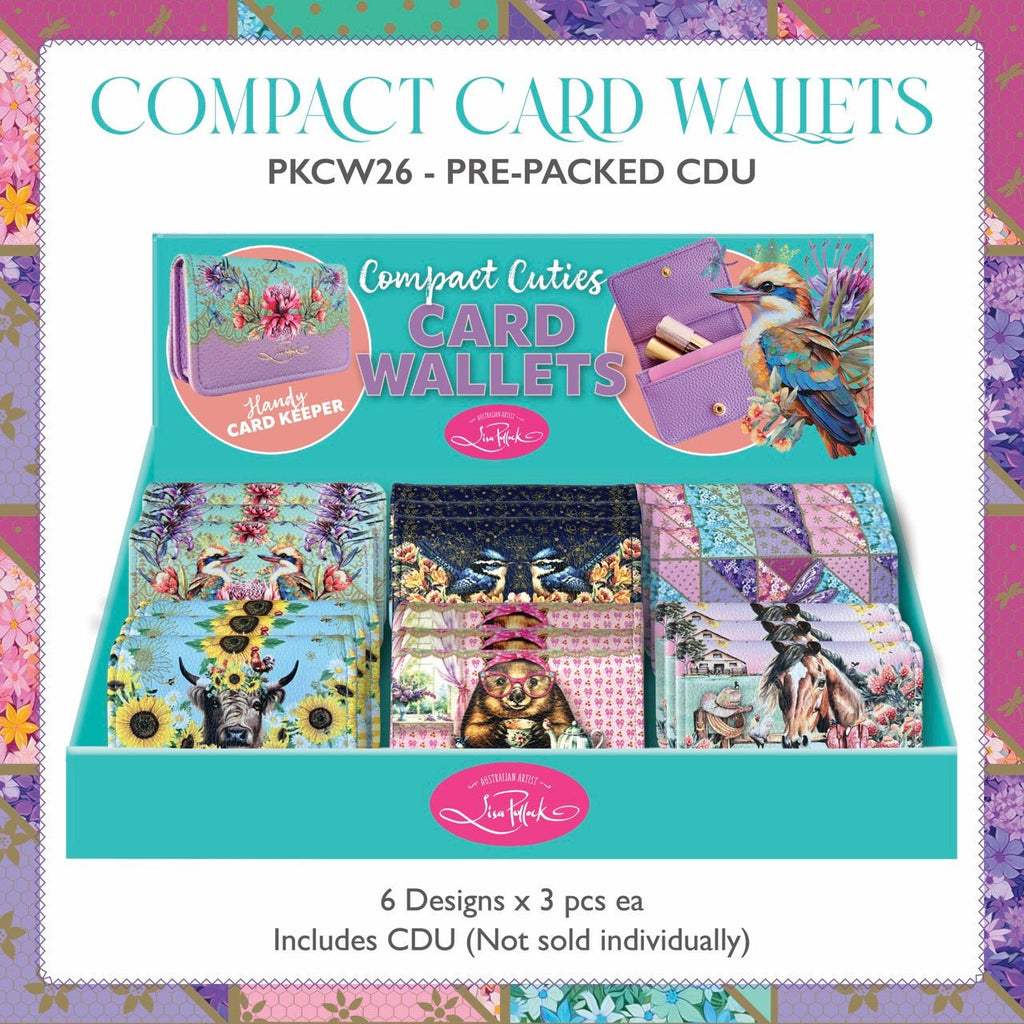 Lisa Pollock Compact Card Wallet - Kookaburra - Mooroolbark Wool