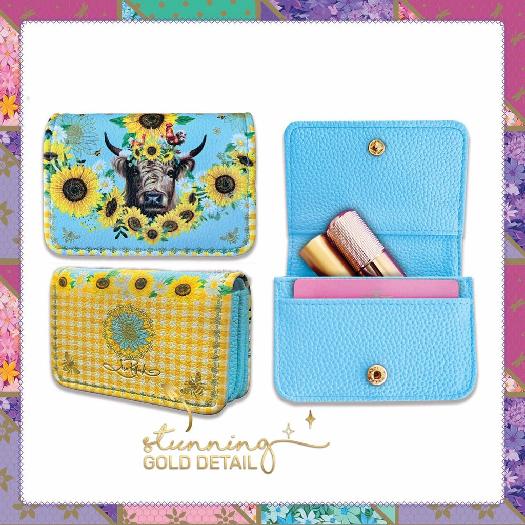 Lisa Pollock Compact Card Wallet - Sunflower - Mooroolbark Wool