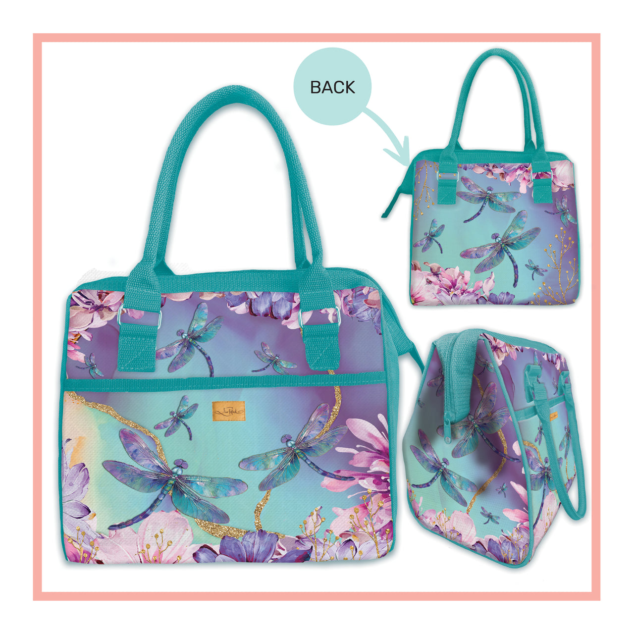 Lisa Pollock Lunch Cooler Bag - Delightful Dragonflies - LCB16