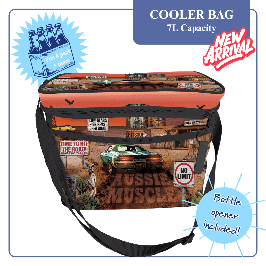 Lisa Pollock Insulated Cooler Bag Aussie Muscle - HHCB8 - Mooroolbark Wool