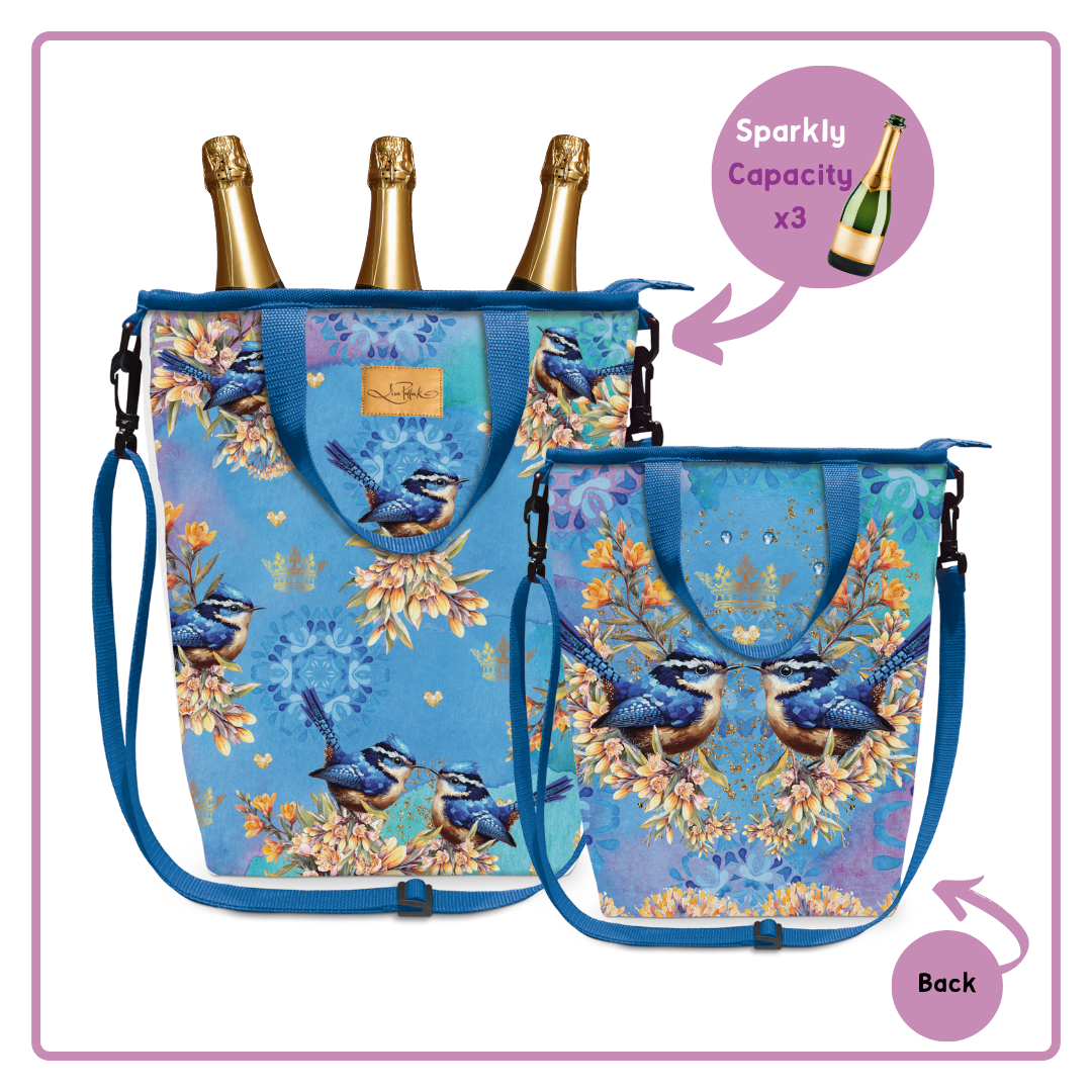 Lisa Pollock Insulated Cooler Bag Royal Wrens - CCB35 - Mooroolbark Wool