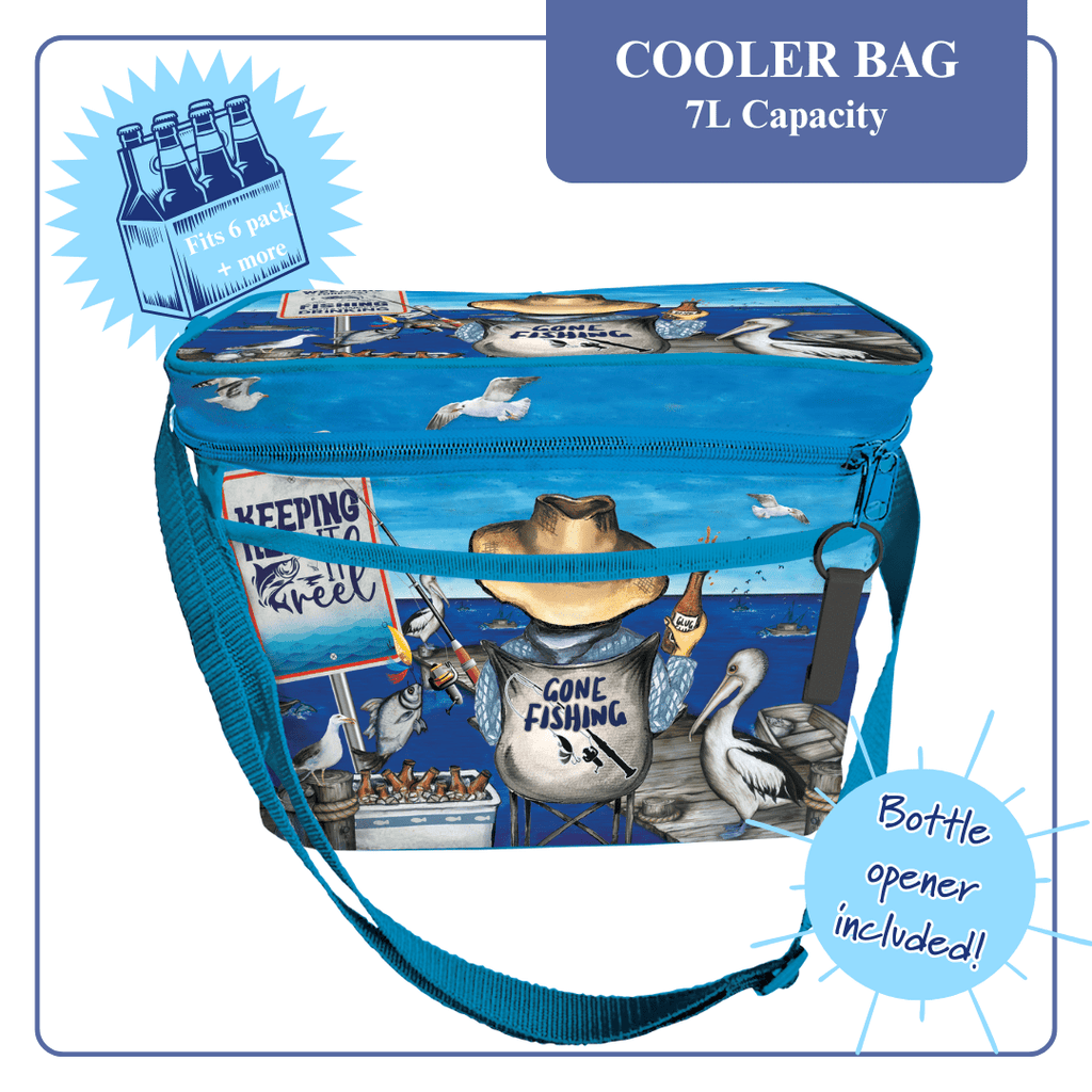 Lisa Pollock Insulated Cooler Bag Sunday Session - HHCB9 - Mooroolbark Wool