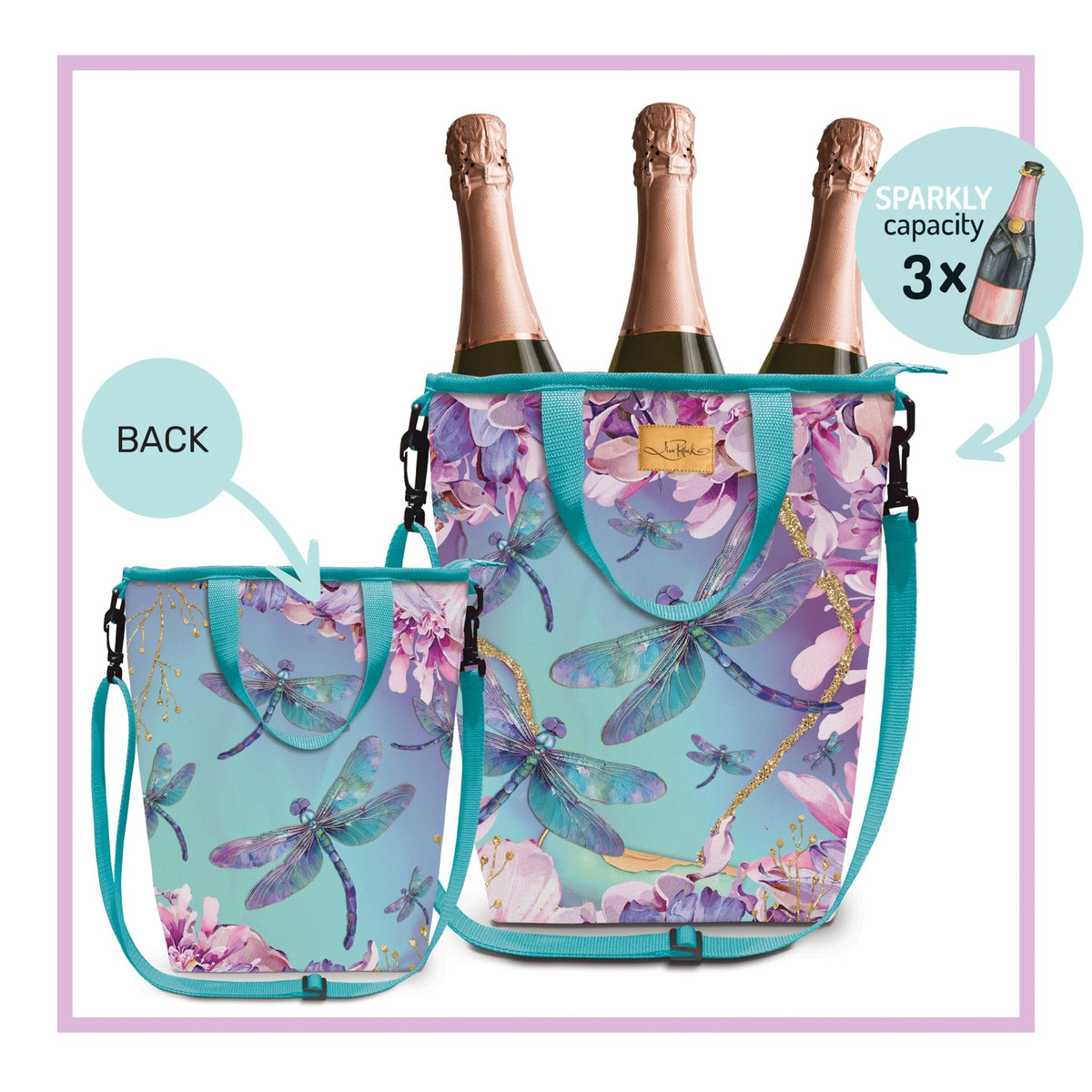 Lisa Pollock Insulated Cooler Bag Wistful Wildflowers - CCB30      X disc - Mooroolbark Wool