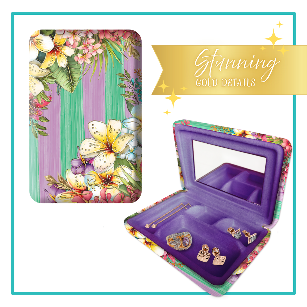 Lisa Pollock Jewellery Cases-Flowers - Mooroolbark Wool